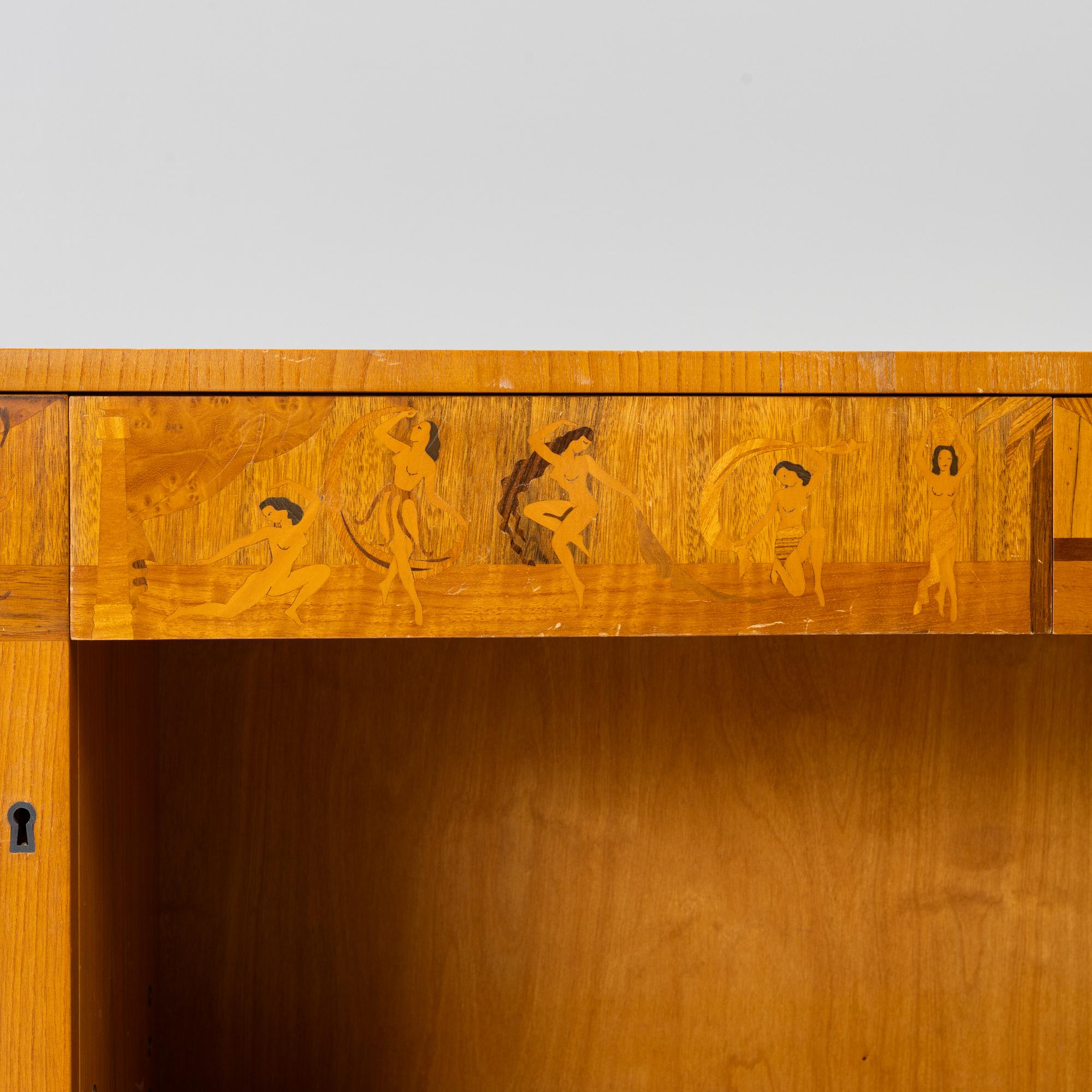 Sven Ekholm & Erik Matsson, sideboard, Swedish Modern "Tusen och en natt”, Lammhults stol- och snickerifabrik, 1940-tal.