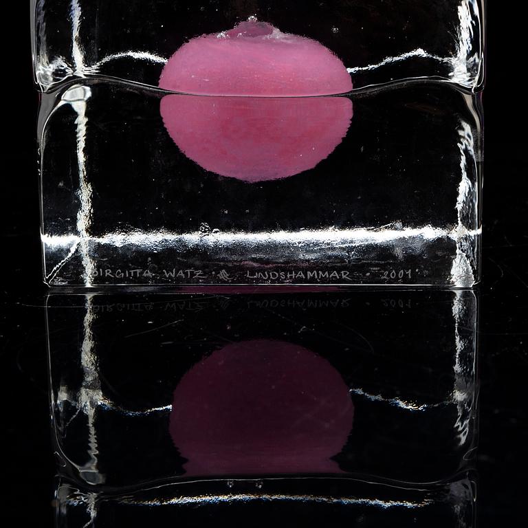 BIRGITTA WATZ, skulpturer, 2 st, glas, Lindshammar 2001.