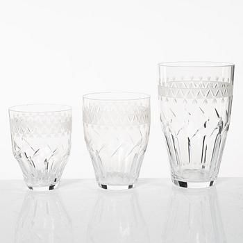 A 144-piece glassware service, limited production for Riihimäen Lasi, Finland, 1950s/60s.