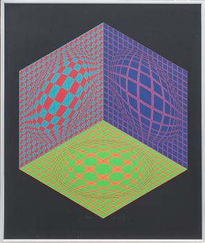 VICTOR VASARELY, färgserigrafi, signerad och numrerad 152/200.