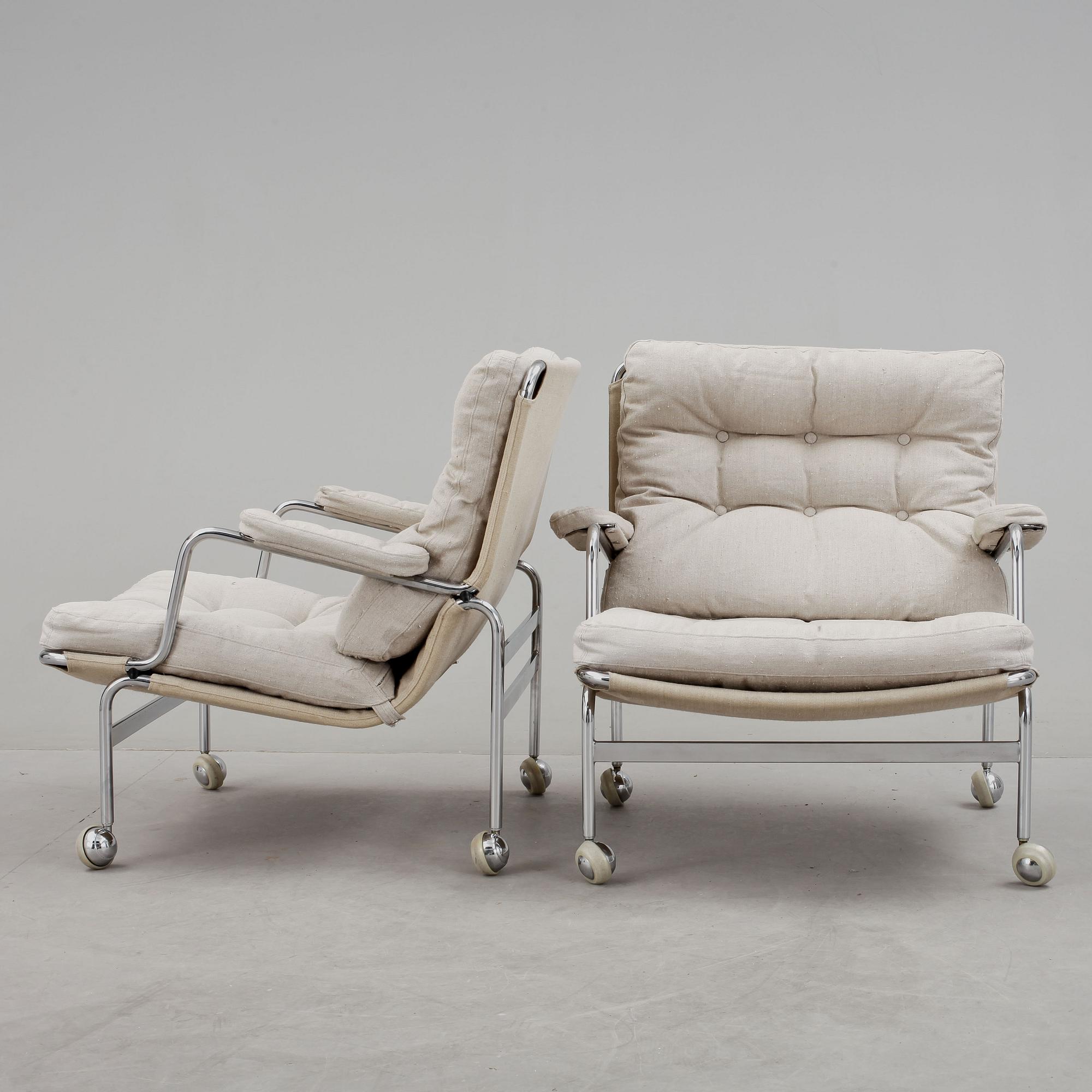 FÅTÖLJER, ett par, " Karin", Bruno Mathsson.