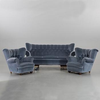 SOFFGRUPP tre delar 1940-tal.