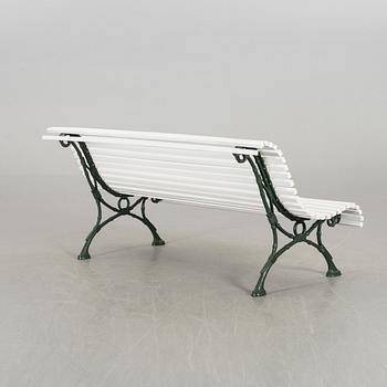 A Swedish cast iron park bench.