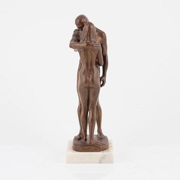 Gudmar Olovson, skulptur, patinerad gjutmassa, signerad Gudmar.