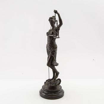 Alois Mayer, sculpture signed "Justitia".