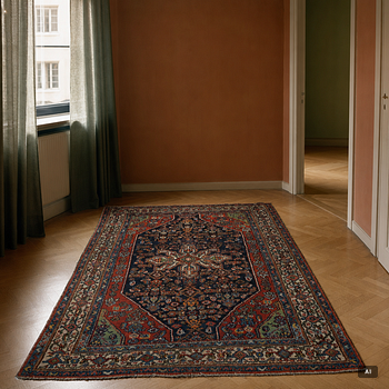 An oriental, semi-antique rug, c. 195 x 130 cm.
