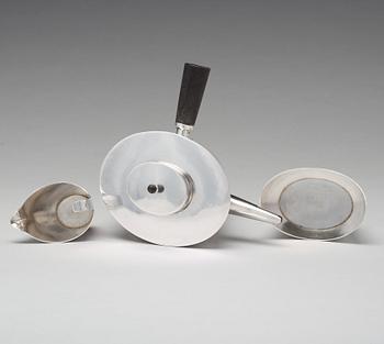 KARL WOJTECH, a three pcs coffee service, Stockholm 1930's.