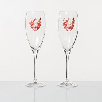 Dom Perignon, Champagneglas, 8 st, Andy Warhol Tribute Collection.
