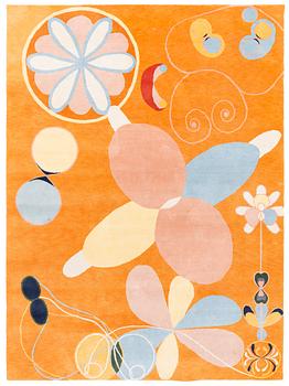 98. Hilma af Klint, matta, ''Group IV, no 4. The Ten Largest youth'' 1/10, handknuten, ca 315 x 234 cm.