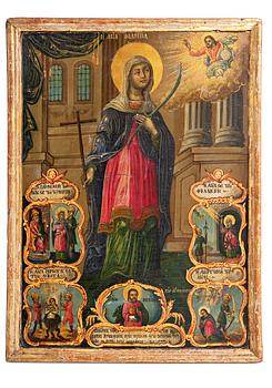 ICON. SAINT MARINA WITH VITA.