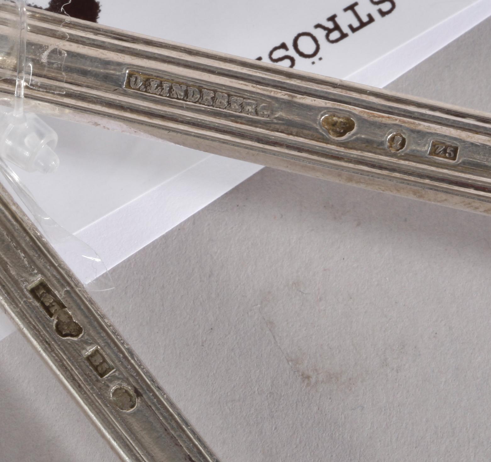 SOPPSLEV samt STRÖSKED. Silver, 1800-tal.