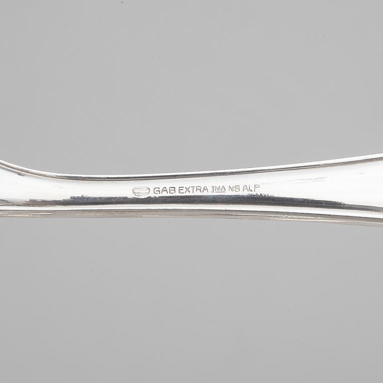 FISKBESTICK, 24 delar, nysilver, 1900-talets första hälft.