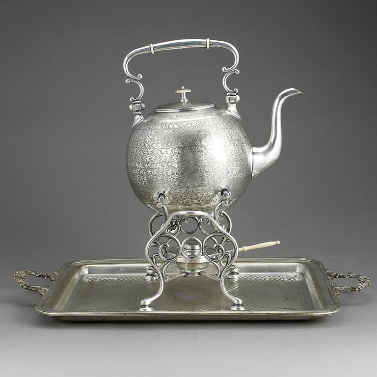 TEKÖK/SAMOVAR, nysilver, bröderna Buch & Werner, Warszawa under Ryssland, sent 1800-tal.