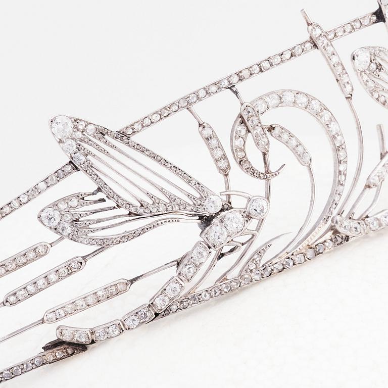 Tiara, Boucheron, 1909, platina med diamanter, signerad Boucheron Paris.