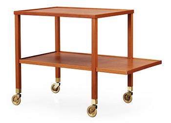 A Josef Frank mahogany tea trolley by Svenskt Tenn.