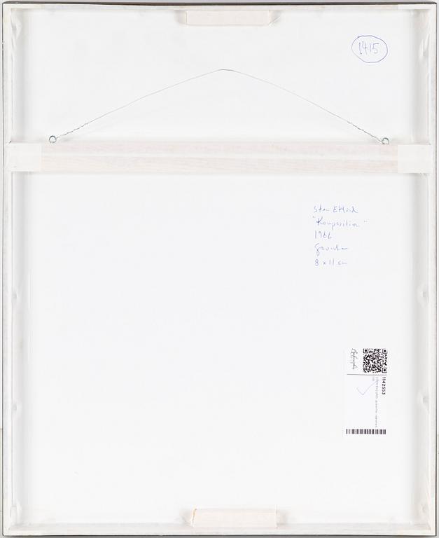 STEN EKLUND, gouache, signerad.