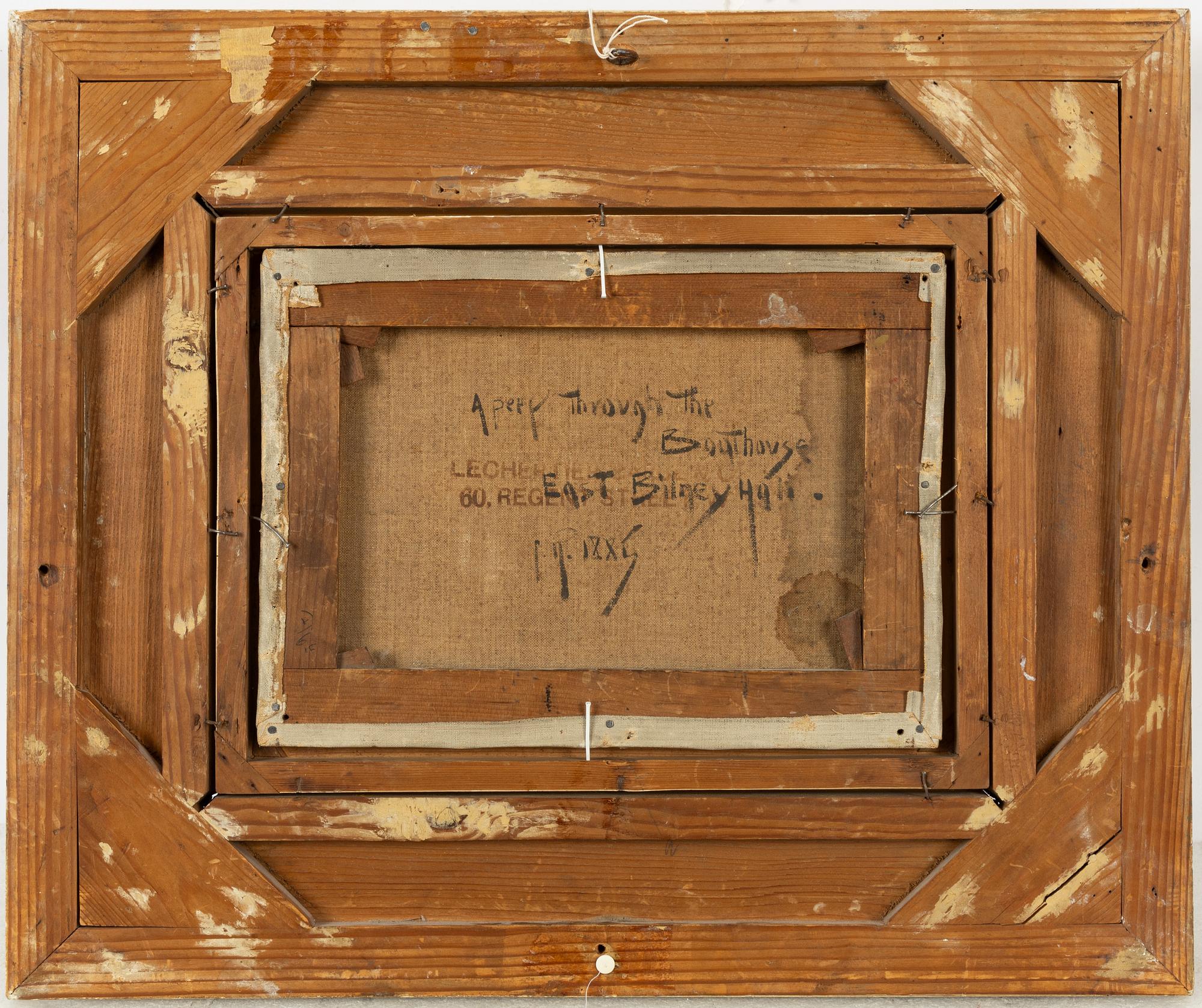 Cecil Mendelssohn Round, "A Peak Through The Boathouse East Bilney Hall".