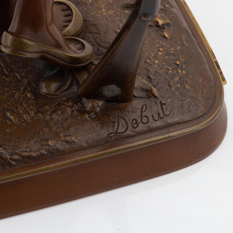 Jean Didier Debut, efter,  skulptur, patinerad brons, signerad.