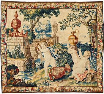 302. A TAPESTRY, tapestry weave, "Water" part of "The Four Elements", ca 231,5 x 252,5 cm, Flanders 17th century.