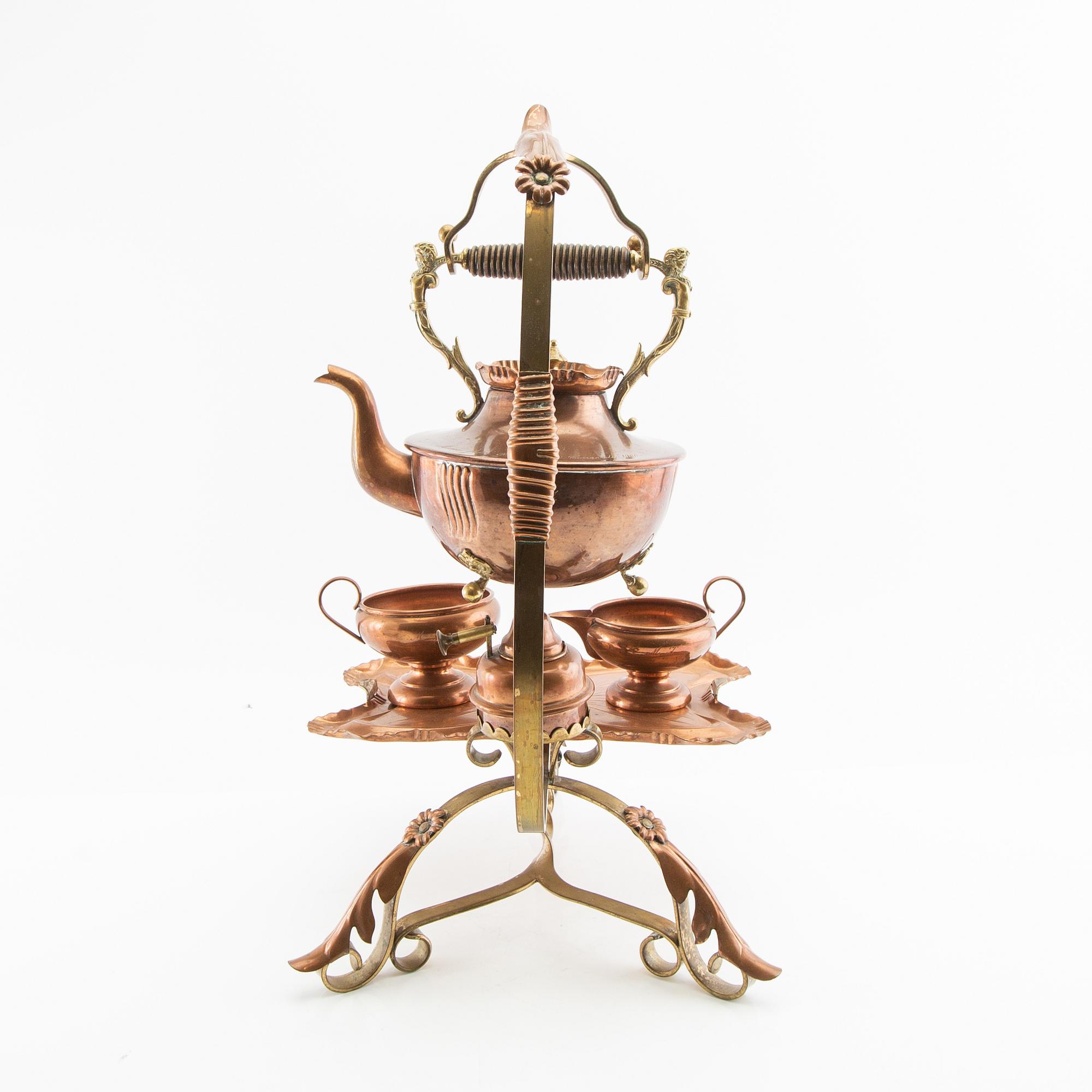 Tea set 4 dl early 20th century Gottfrid Larsson Eskilstuna.