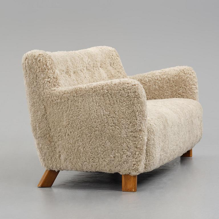Fritz Hansen, a sofa model "1669", Denmark, 1940s.