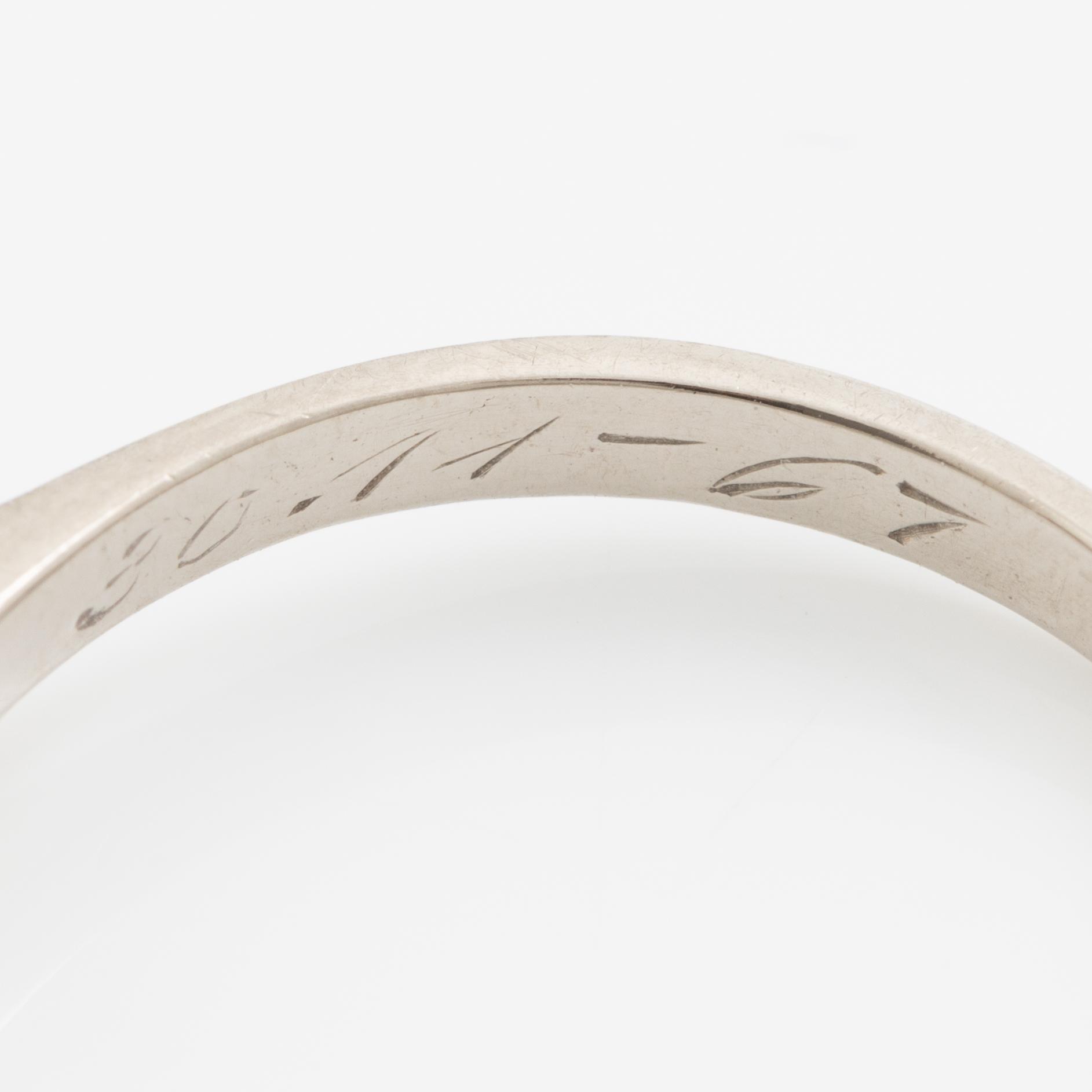 Ring, solitaire ring in 18K white gold with brilliant-cut diamond.