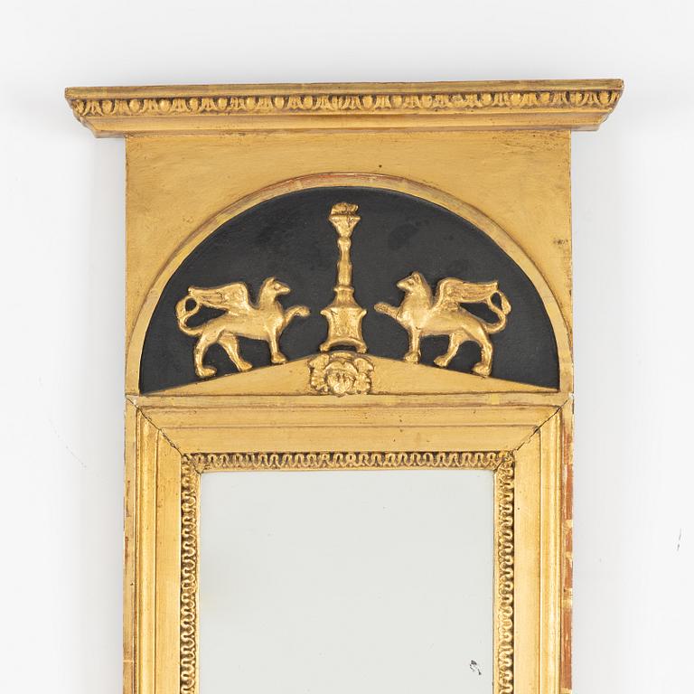 A Swedish Empire Mirror, first half of the 19th Century.