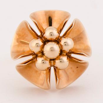 AN ELIS KAUPPI RING,  14K guld. Kupittaan Kulta, Turku 1973.