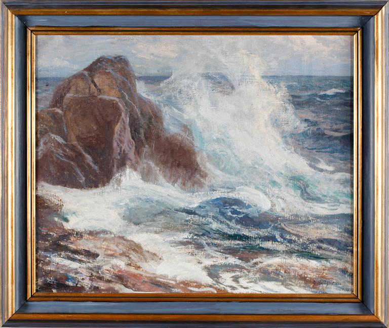 OSCAR HULLGREN, olja på duk, signerad.