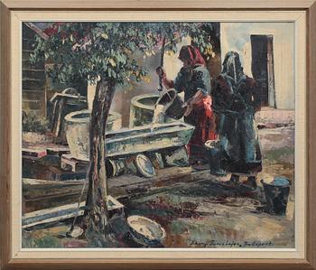 JANOS LAJOS TIHANYI, olja på duk, signerad.