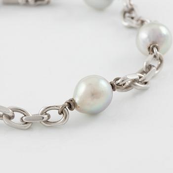 Armband, Hellström & Åhrling, 18K vitguld och odlade pärlor.