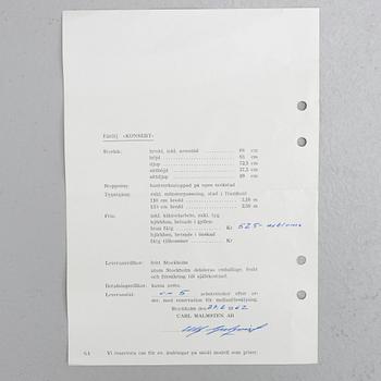 Carl Malmsten, a 'Konsert' armchair, Carl Malmsten AB, Sweden, 1962.
