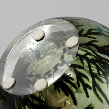 VAS, glas, "fiskgraal" Edward Hald, Orrefors, omkring 1900-talets mitt.
