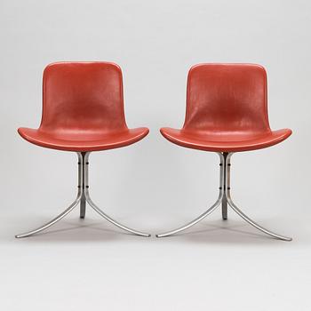 Poul Kjaerholm, a set of six late 20th century 'PK 9' chairs for Fritz Hansen.