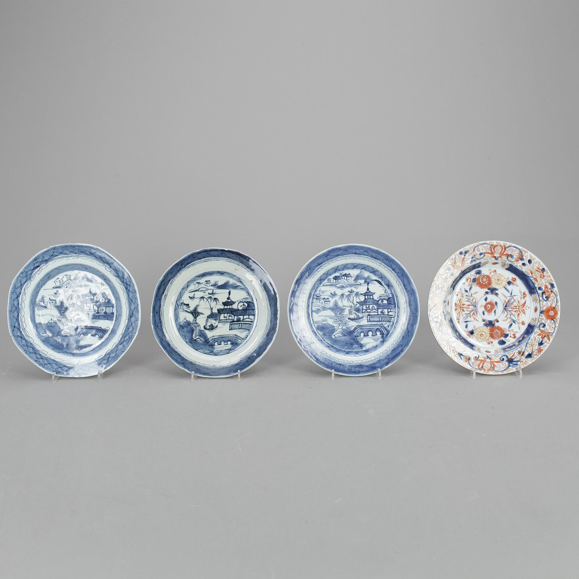 TALLRIKAR, 13 st, porslin, Kina, bla Xianqing.