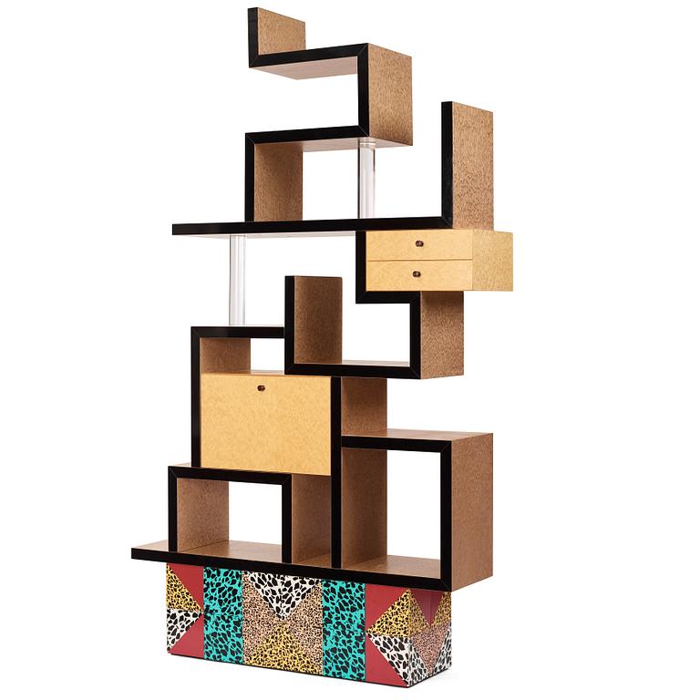 Ettore Sottsass, a "Max" bookcase, Memphis, Italy, post 1987.