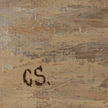 CARL CONRAD STILLING, ett par, olja på duk, monogramsignerade, tidigt 1900-tal.