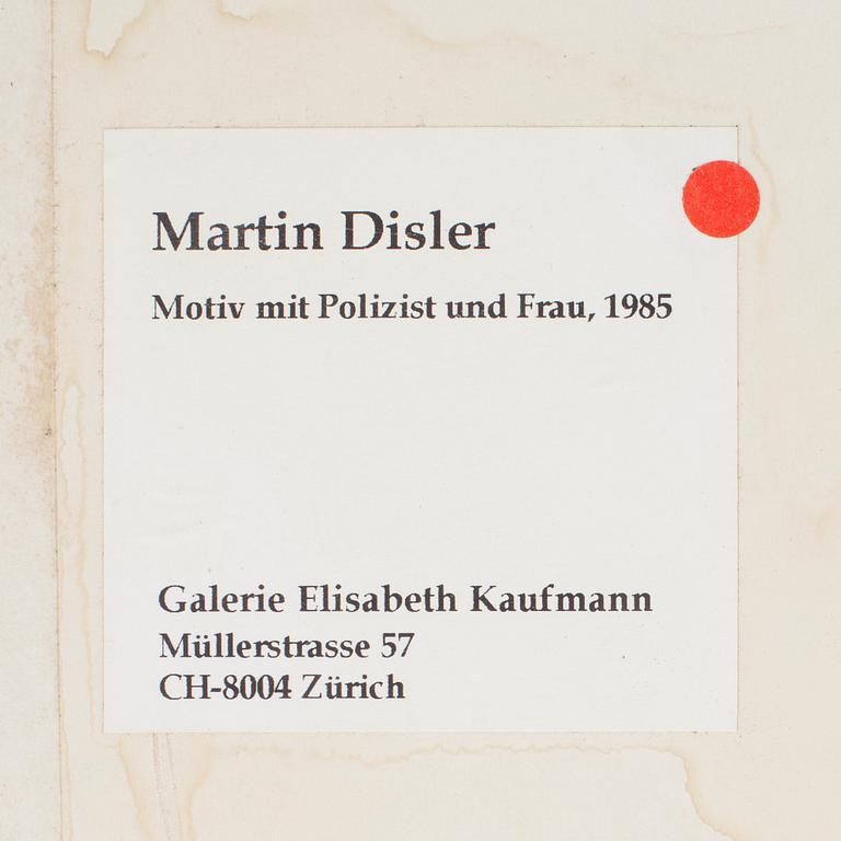 MARTIN DISLER, akvarell, signerad, daterad á tergo 1985.