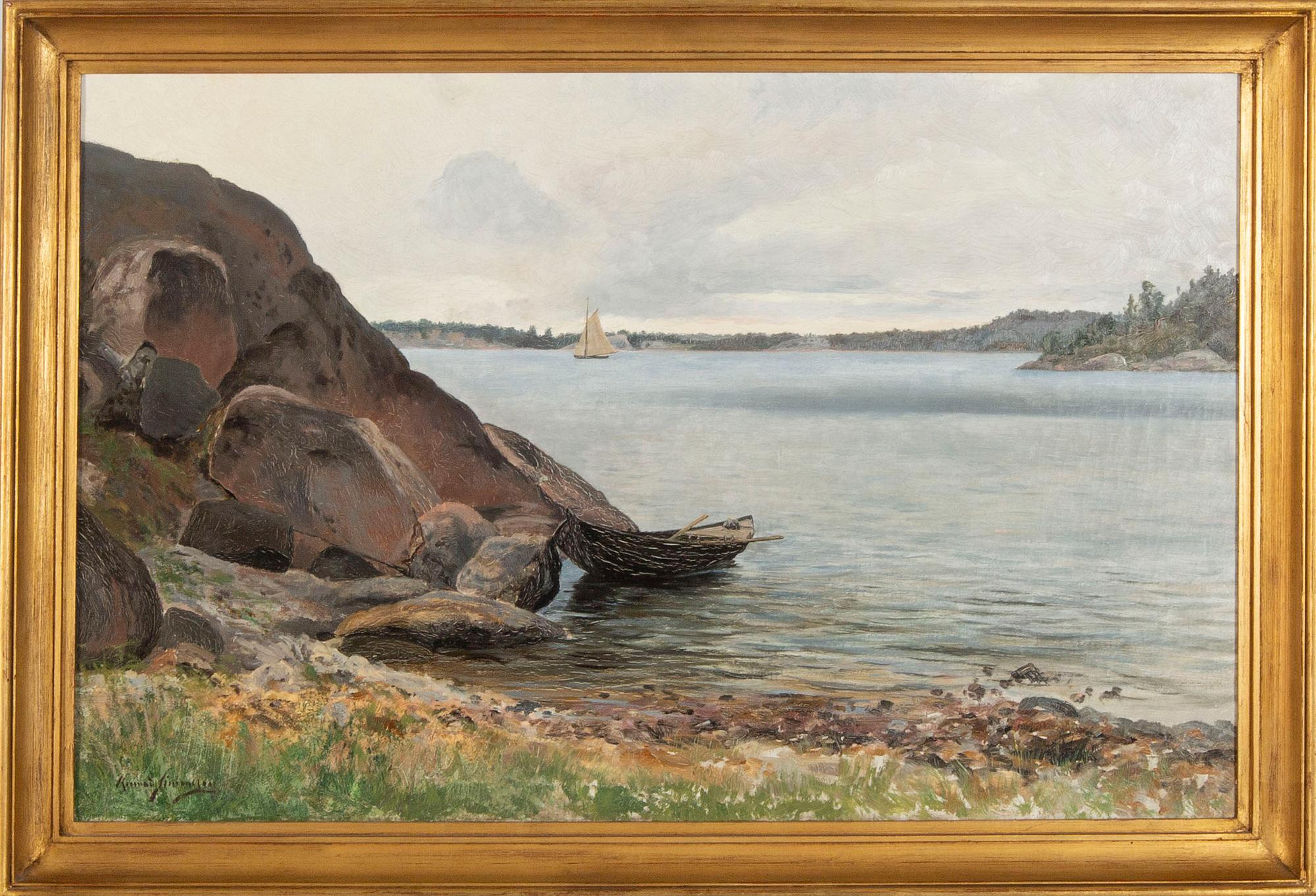 KONRAD SIMONSSON, olja på duk signerad.