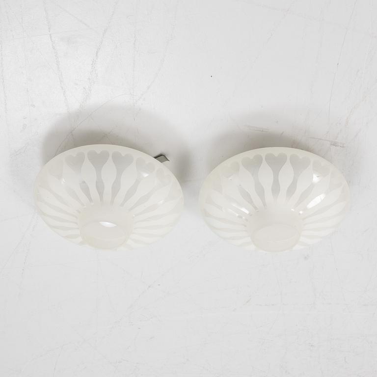 A pair of Swedish Modern ceiling lights, 1940's.