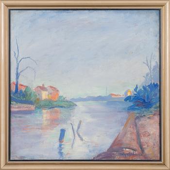 Helge Stén, oil on canvas, signed and dated -46.