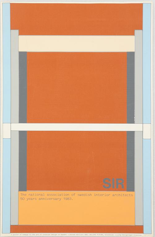 Igor Cronsioe, a pair of "Sudden Seat" folding chairs, Futura Gallery, Stockholm, 1983.
