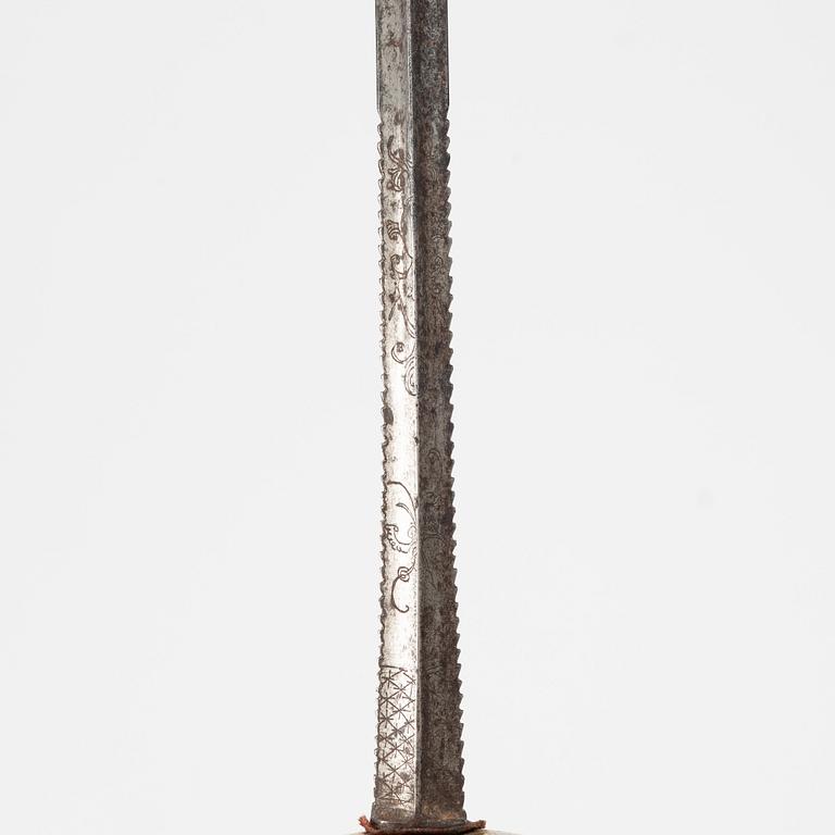 A smallsword, 18th century.