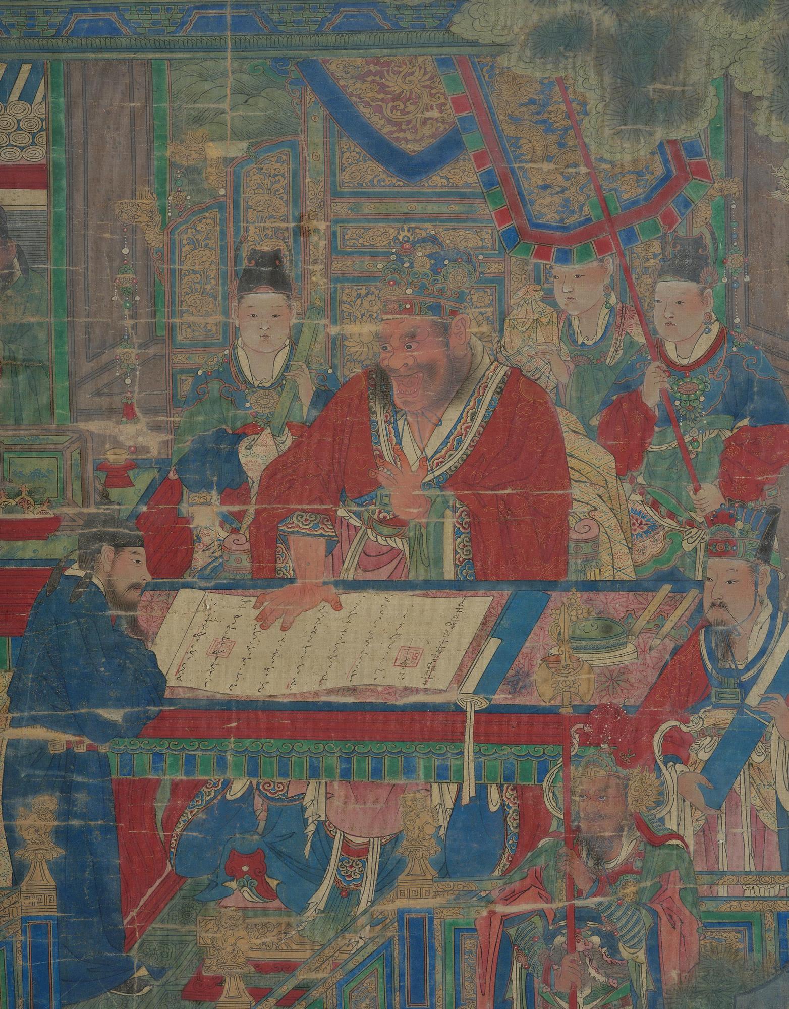 A large painting by anonymous artist, Qing dynasty, 18/19th century.