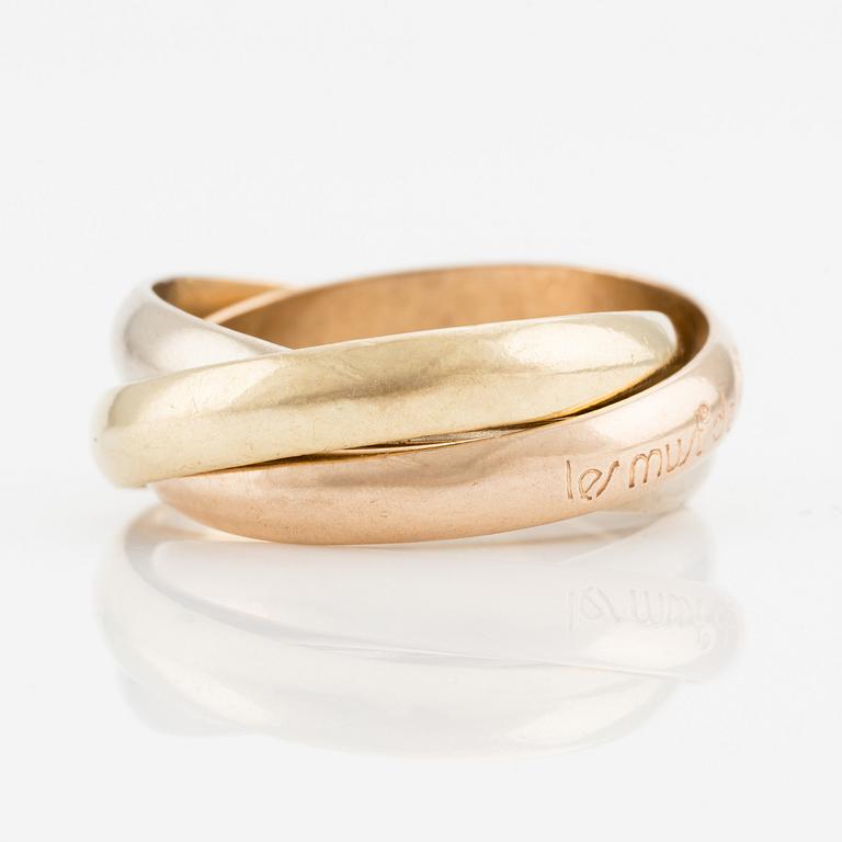 Cartier, ring, "Trinity", 18K guld i tre färger.