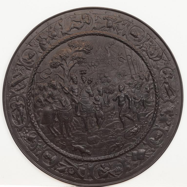 DEKORATIONSSKÖLD, gjutjärn, 1900-tal.