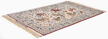 Matta, semiantik Isfahan, centrala Persien, signerad (Sadegh) Seirafian, ca 174 x 113 cm.