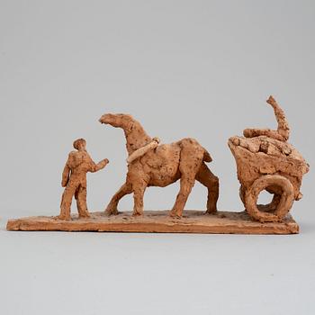 ASMUND ARLE, Skulptur, terracotta, signerad Asmund Arle och daterad 1952.