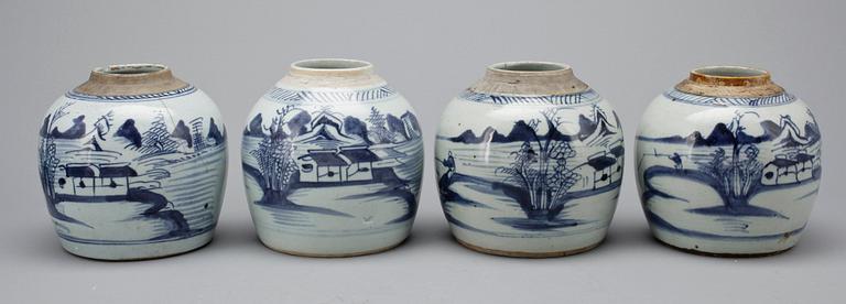 KRUS, 4 st. porslin, Kina. 1800-tal.