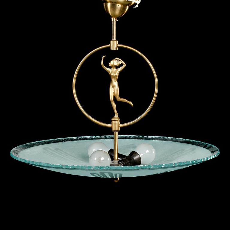 TAKLAMPA, Sverige, 1920-30-tal, höjd 45 cm.